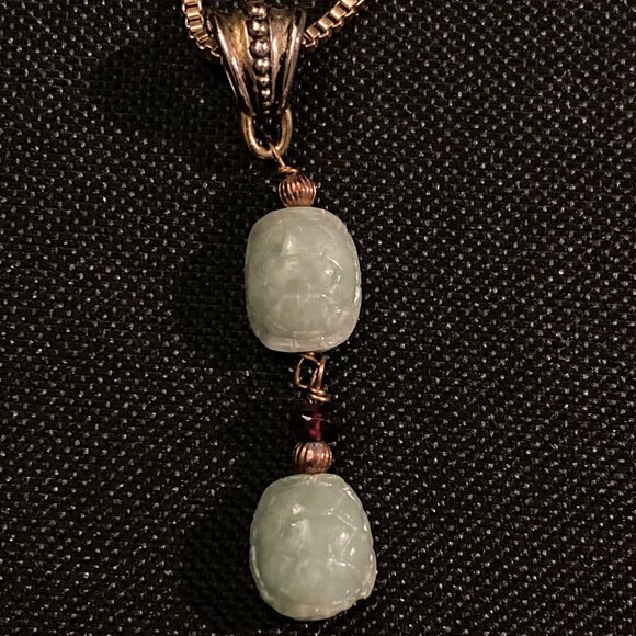 Jade and Gold Filled Necklace - Picture 3 of 4